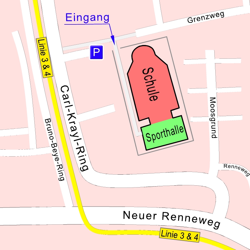 Hobbysporthalle Stadtplan