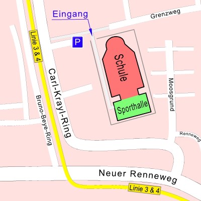 Hobbysporthalle Stadtplan