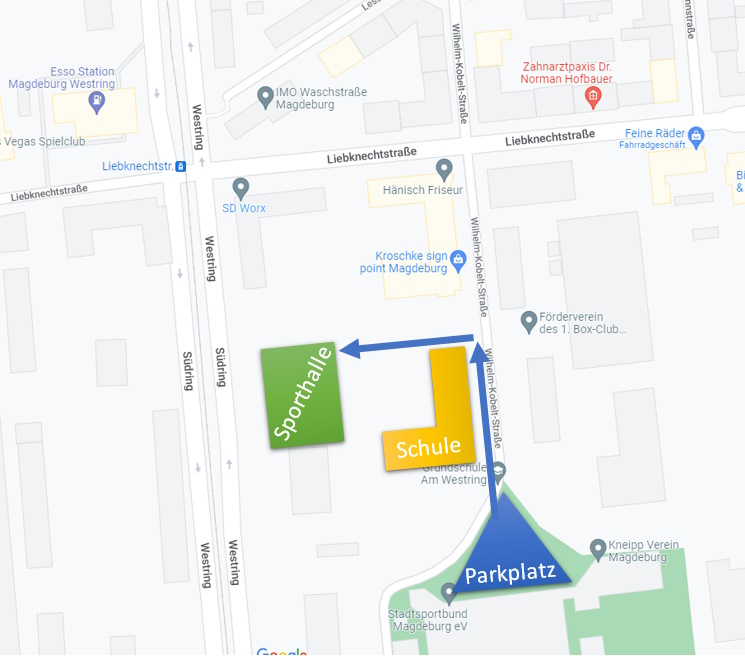 Damensporthalle Stadtplan